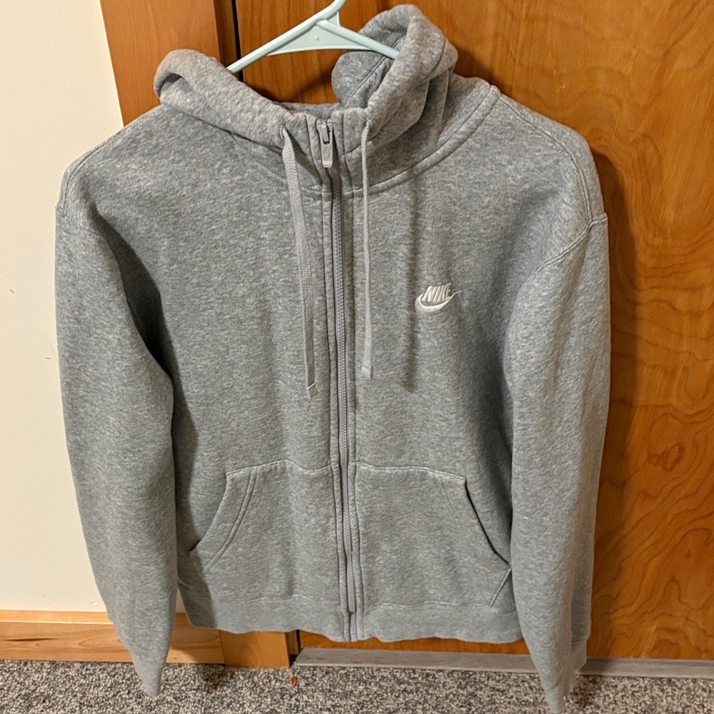 Nike Heather Gray Full-Zip Hoodie